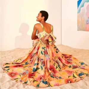 Farm Rio Floral Sea Midi Dress NWT Size S